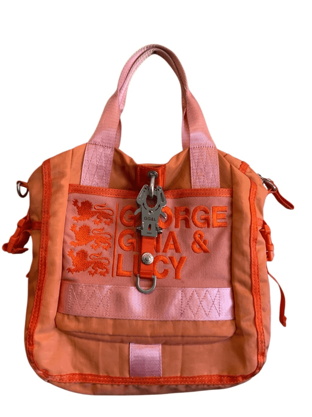 George Gina & Lucy Orange and Pink Tote Bag